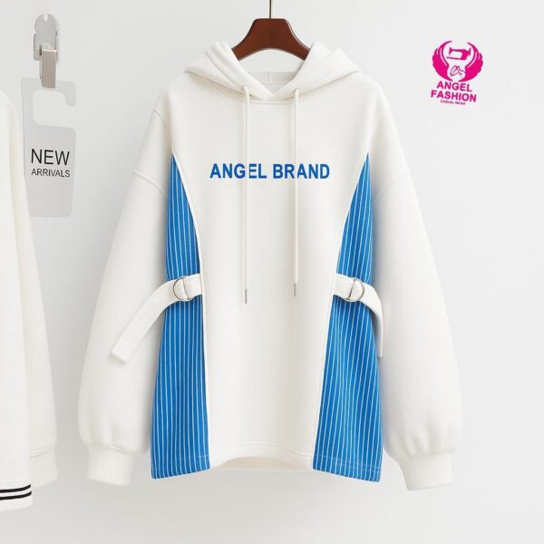 سويت شيرت نصين مقلم  🌿